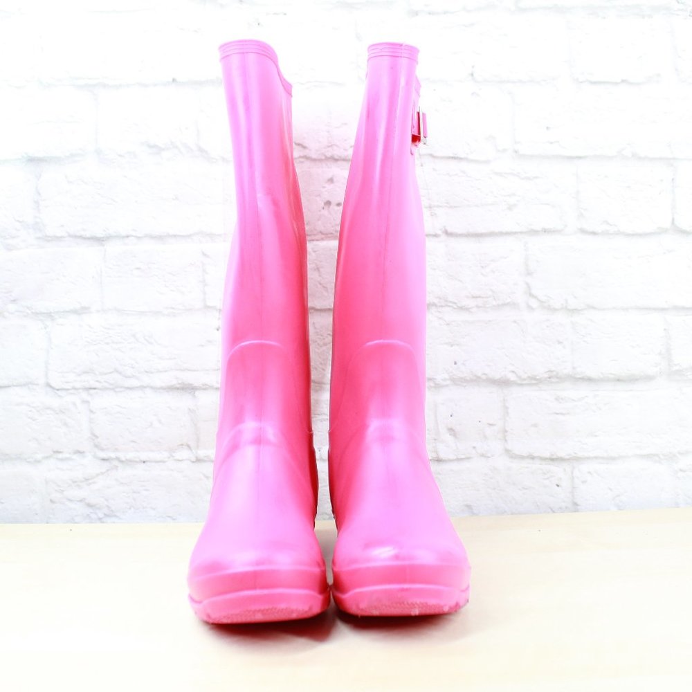 ITASCA Pink Rubber Knee High Rain Gardening Boots - Picture 4 of 8